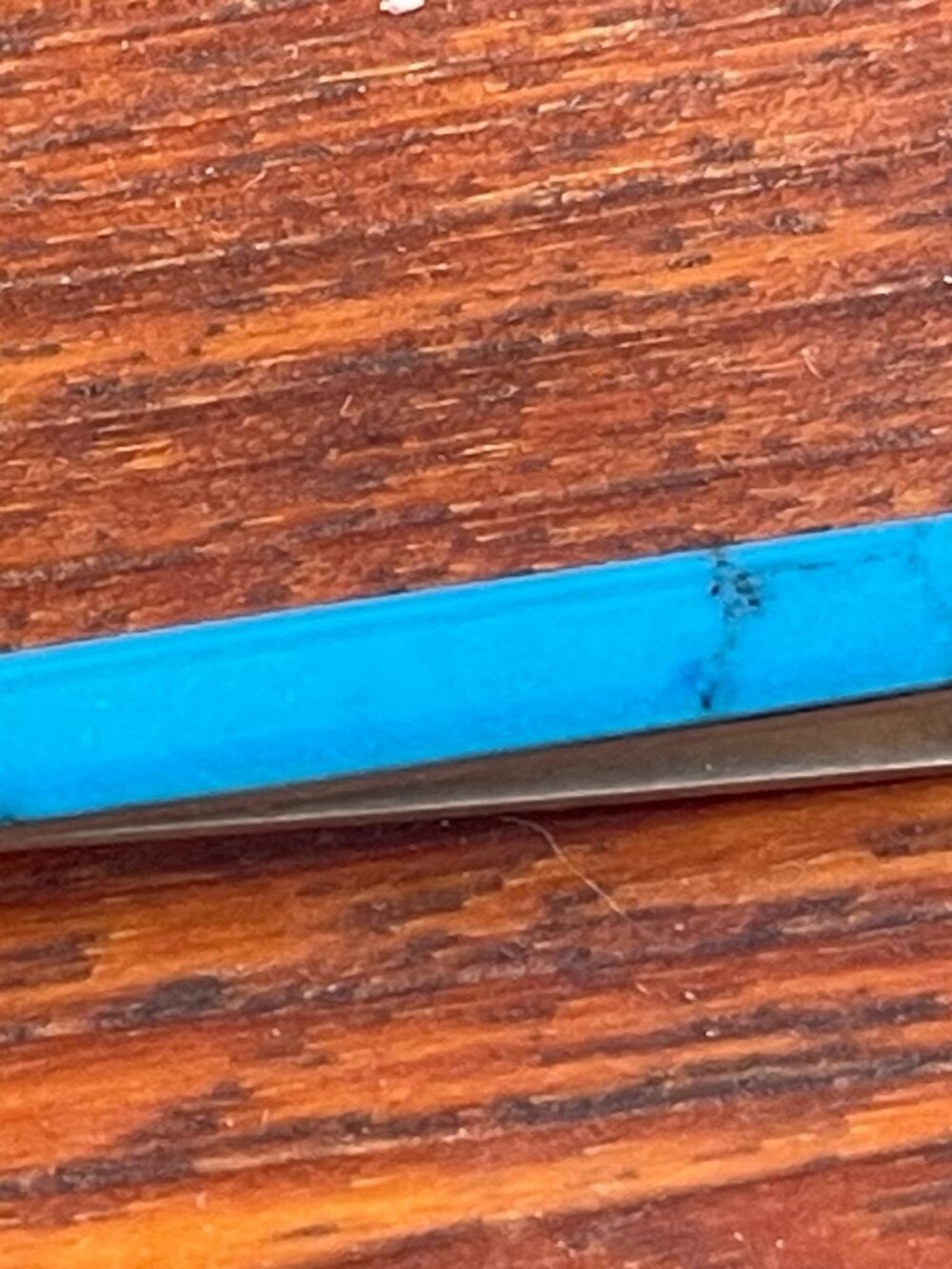Vintage Mexico Taxco Turquoise and Sterling Silver Money Clip Tie Bar